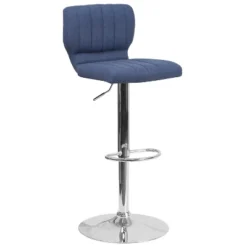 Flash Furniture Contemporary Vinyl Adjustable Height Barstool With Vertical Stitch Back And Chrome Base -Flash Furniture GUEST 2f5e0792 307c 45c5 ad64 db6a9b2118d1