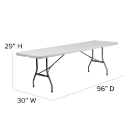 Flash Furniture 8-Foot Bi-Fold Granite White Plastic Banquet And Event Folding Table With Carrying Handle 10 Flash Furniture 8-Foot Bi-Fold Granite White Plastic Banquet And Event Folding Table With Carrying Handle -Flash Furniture GUEST 2fb0932d d1c4 4914 bcf4 e6af63b3662c