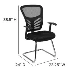 Flash Furniture Black Mesh Side Reception Chair With Chrome Sled Base -Flash Furniture GUEST 2fbbc613 6859 4405 9ccd 8779b0b39cd3