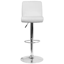 Flash Furniture Contemporary Vinyl Adjustable Height Barstool With Rolled Seat And Chrome Base -Flash Furniture GUEST 30a7b8e6 0549 4226 a7f3 add682725e4f