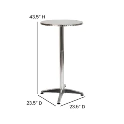 Flash Furniture 23.5" Round Aluminum Indoor-Outdoor Bar Height Table -Flash Furniture GUEST 316a5ba1 659d 41f5 9dab fe94e4d08fc2