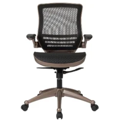 Flash Furniture Mid-Back Transparent Mesh Executive Swivel Office Chair With Flip-Up Arms -Flash Furniture GUEST 31c8a627 ca78 40c0 9716 c5c30865da74