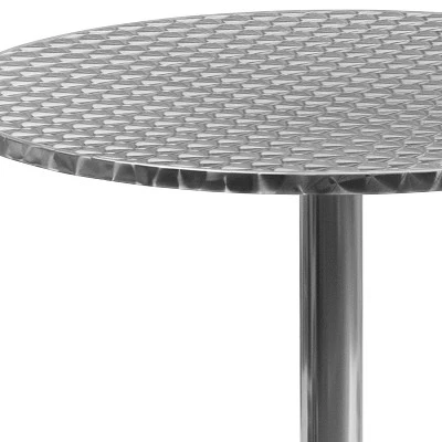 Flash Furniture Mellie 27.5'' Round Aluminum Indoor-Outdoor Table With Base 7 Flash Furniture Mellie 27.5'' Round Aluminum Indoor-Outdoor Table With Base - Image 5