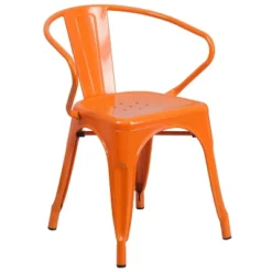 Flash Furniture Commercial Grade Metal Indoor-Outdoor Chair With Arms -Flash Furniture GUEST 31fe9622 bec5 42cf 9b6c 5079008fdee4