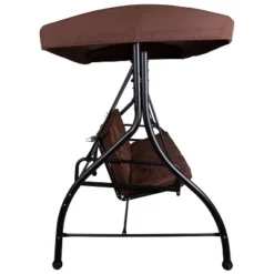 Flash Furniture Tellis 3-Seat Outdoor Steel Converting Patio Swing Canopy Hammock With Cushions / Outdoor Swing Bed -Flash Furniture GUEST 32040804 fad1 48c5 973d 8f87484296f0