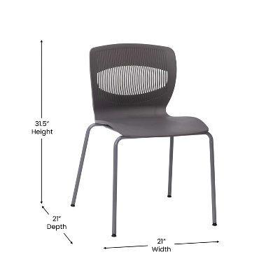 Flash Furniture HERCULES Series Commercial Grade 770 Lb. Capacity Ergonomic Stack Chair With Lumbar Support And Steel Frame 8 Flash Furniture HERCULES Series Commercial Grade 770 Lb. Capacity Ergonomic Stack Chair With Lumbar Support And Steel Frame - Image 6