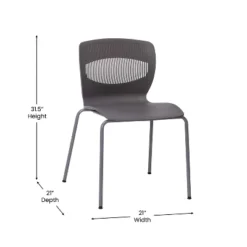 Flash Furniture HERCULES Series Set Of 5 Commercial Grade 770 Lb. Capacity Ergonomic Stack Chair With Lumbar Support And Steel Frame -Flash Furniture GUEST 32fadb03 4cc4 4f1e 80b1 a1c794a14553