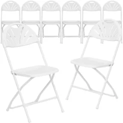 Flash Furniture 8 Pack HERCULES Series 650 Lb. Capacity Plastic Fan Back Folding Chair -Flash Furniture GUEST 33fd154b 800d 48ec 9746 8760f2feecbd