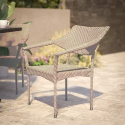 Flash Furniture Jace Commercial Grade Stacking Patio Chair, All Weather PE Rattan Wicker Patio Dining Chair 16 Flash Furniture Jace Commercial Grade Stacking Patio Chair, All Weather PE Rattan Wicker Patio Dining Chair -Flash Furniture GUEST 34b19e85 ff90 4479 8027 56524d812e58