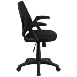 Flash Furniture Mid-Back Designer Black Mesh Swivel Task Office Chair With Open Arms -Flash Furniture GUEST 359de9d7 37c2 4d02 a16b e9db4b93a57b