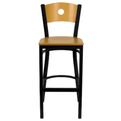 Flash Furniture Wood Circle Back Black Metal Restaurant Barstool -Flash Furniture GUEST 35c7fa46 9468 414e 8a18 ae4fd73c464d