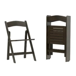 Flash Furniture Holden Commercial Grade Solid Wood Folding Dining Chair - Set Of 4 -Flash Furniture GUEST 35f38c97 37f9 48bb aa40 039c56554278