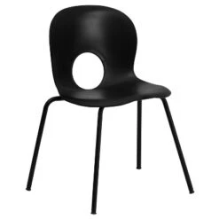 Flash Furniture HERCULES Series 770 Lb. Capacity Designer Plastic Stack Chair With Black Frame -Flash Furniture GUEST 36c847cd f34e 4a9a 9680 185f21d19ab3