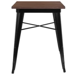 Flash Furniture 23.5" Square Metal Indoor Table With Rustic Wood Top -Flash Furniture GUEST 36f57cbd 483d 468b 8ec4 cd9e1b95b13c