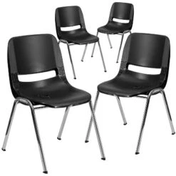 Flash Furniture 4 Pack HERCULES Series 440 Lb. Capacity Kid's Ergonomic Shell Stack Chair With 14" Seat Height -Flash Furniture GUEST 3752129c 60e8 4fdc 8331 b528dfdbda52