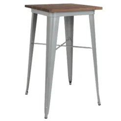Flash Furniture 23.5" Square Metal Indoor Bar Height Table With Rustic Wood Top 11 Flash Furniture 23.5" Square Metal Indoor Bar Height Table With Rustic Wood Top -Flash Furniture GUEST 376e3f25 3a61 4ddc a507 5ce6c970cc9d