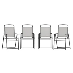 Flash Furniture Set Of 4 Mystic Folding Patio Sling Chairs, Outdoor Textilene Lawn Chairs With Armrests 9 Flash Furniture Set Of 4 Mystic Folding Patio Sling Chairs, Outdoor Textilene Lawn Chairs With Armrests -Flash Furniture GUEST 378530cd 5e89 4f31 b908 12667b55e7a4