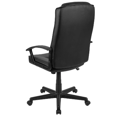Flash Furniture Biscayne Flash Fundamentals High Back Black LeatherSoft-Padded Task Office Chair With Arms 12 Flash Furniture Biscayne Flash Fundamentals High Back Black LeatherSoft-Padded Task Office Chair With Arms - Image 10