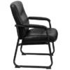 HERCULES Series 500 Lb. Capacity Big & Tall Black Leather Executive Side Chair With Sled Base - Flash Furniture -Flash Furniture GUEST 37c7555f ddec 4f2d 99fc f1a0dd0c1ff1