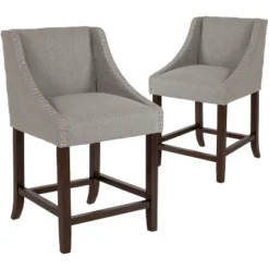 Flash Furniture Carmel Series 24" High Transitional Wood Counter Height Stool With Accent Nail Trim, Set Of 2 30 Flash Furniture Carmel Series 24" High Transitional Wood Counter Height Stool With Accent Nail Trim, Set Of 2 -Flash Furniture GUEST 383e5498 cbfe 4547 aba1 b532d9ae4d71