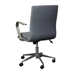 Flash Furniture James Mid-Back Designer Executive Upholstered Office Chair With Brushed Metal Base And Arms -Flash Furniture GUEST 389ee153 a198 4521 bea6 40f016f357fe