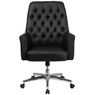 Flash Furniture Mid-Back Traditional Tufted LeatherSoft Executive Swivel Office Chair With Arms 10 Flash Furniture Mid-Back Traditional Tufted LeatherSoft Executive Swivel Office Chair With Arms - Image 8