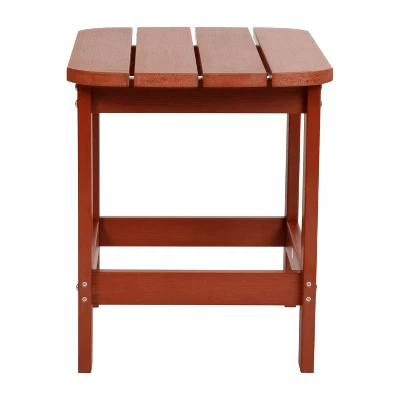 Flash Furniture Charlestown All-Weather Poly Resin Wood Commercial Grade Adirondack Side Table 7 Flash Furniture Charlestown All-Weather Poly Resin Wood Commercial Grade Adirondack Side Table - Image 5