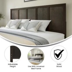 Flash Furniture Oliver Paneled Wooden Adjustable Headboard For Universal Metal Bed Frames -Flash Furniture GUEST 39aa84b4 6d22 4966 bc1c 2d531a40abe9