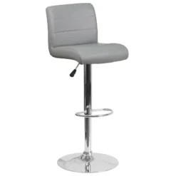 Flash Furniture Contemporary Vinyl Adjustable Height Barstool With Rolled Seat And Chrome Base -Flash Furniture GUEST 3aa378a6 03b1 4dfd a5ff aa2b725edca3