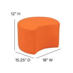 Flash Furniture Soft Seating Flexible Moon For Classrooms And Daycares - 12" Seat Height -Flash Furniture GUEST 3be127a9 4327 45e1 853c b23f241012b4