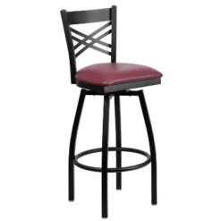 Flash Furniture Black ''X'' Back Swivel Metal Barstool -Flash Furniture GUEST 3c2fd46d b349 4059 b1fa 9947aa90c804