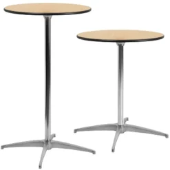 Flash Furniture 24'' Round Wood Cocktail Table With 30'' And 42'' Columns -Flash Furniture GUEST 3cd5429c 4530 49f1 bd6c 8b4db916ac59