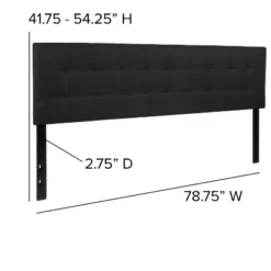 Flash Furniture Bedford Tufted Upholstered King Size Headboard In Black Fabric -Flash Furniture GUEST 3e483212 f29e 48c4 a280 0ef876f33079