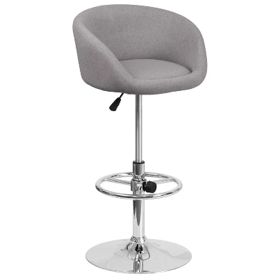 Flash Furniture Contemporary Adjustable Height Barstool With Barrel Back And Chrome Base 16 Flash Furniture Contemporary Adjustable Height Barstool With Barrel Back And Chrome Base - Image 14