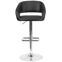 Flash Furniture Contemporary Vinyl Adjustable Height Barstool With Rounded Mid-Back -Flash Furniture GUEST 3fd5daa0 a3b6 4d87 889c 82a832ceac57