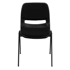 Flash Furniture HERCULES Series 880 Lb. Capacity Black Padded Ergonomic Shell Stack Chair With Black Frame -Flash Furniture GUEST 3ff2d04b 0a04 4582 a530 3ab39a9e2b5f