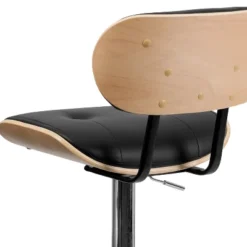 Flash Furniture Bentwood Adjustable Height Barstool With Button Tufted Vinyl Upholstery -Flash Furniture GUEST 4040578b 378c 41bc a3b7 b10bcba8143a