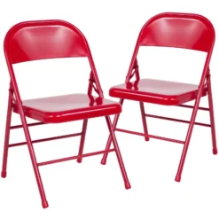 Flash Furniture 2 Pack HERCULES Series Triple Braced & Double Hinged Metal Folding Chair -Flash Furniture GUEST 406da09e 8d0d 4423 83c1 8e9dfedea367