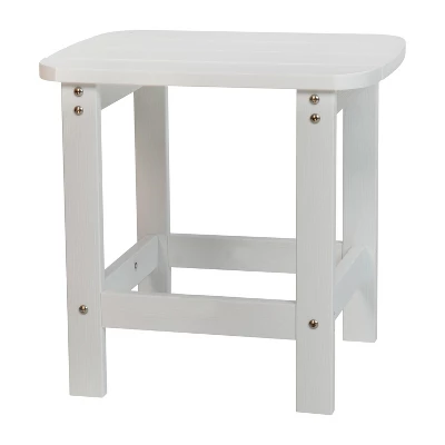 Flash Furniture Charlestown All-Weather Poly Resin Wood Commercial Grade Adirondack Side Table 10 Flash Furniture Charlestown All-Weather Poly Resin Wood Commercial Grade Adirondack Side Table - Image 8