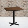 Flash Furniture 30'' Square Walnut Laminate Table Top With 22'' X 22'' Table Height Base -Flash Furniture GUEST 42965178 2722 4a82 a524 c142f57d8c11