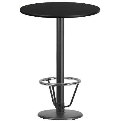 Flash Furniture 30'' Round Laminate Table Top With 18'' Round Bar Height Table Base And Foot Ring 6 Flash Furniture 30'' Round Laminate Table Top With 18'' Round Bar Height Table Base And Foot Ring - Image 4