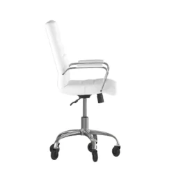 Flash Furniture Camilia Mid-Back Executive Swivel Office Chair With Arms, And Transparent Roller Wheels -Flash Furniture GUEST 42ce39e6 29a4 4f68 a4b3 2f6d23a4b88c