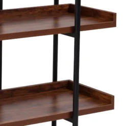 Flash Furniture Mayfair 3 Shelf 35"H Storage Display Unit Bookcase With Black Metal Frame In Rustic Wood Grain Finish 13 Flash Furniture Mayfair 3 Shelf 35"H Storage Display Unit Bookcase With Black Metal Frame In Rustic Wood Grain Finish -Flash Furniture GUEST 43a79d39 bd2e 4bf4 a947 222a1f08f1af