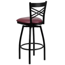 Flash Furniture Black ''X'' Back Swivel Metal Barstool -Flash Furniture GUEST 43d57838 7498 4b3c b6d0 3888f3940379