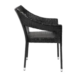Flash Furniture Ethan Commercial Grade Stacking Patio Chair, All Weather PE Rattan Wicker Patio Dining Chair -Flash Furniture GUEST 441373c2 0307 4ffa b475 1d13d3e09c50