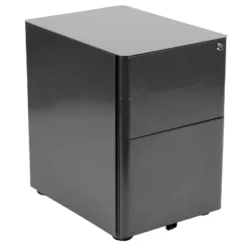 Flash Furniture Modern 3-Drawer Mobile Locking Filing Cabinet With Anti-Tilt Mechanism And Hanging Drawer For Legal & Letter Files -Flash Furniture GUEST 44b046d9 f107 4526 8d4f 67503697cc0a