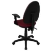 Flash Furniture Mid-Back Fabric Multifunction Swivel Ergonomic Task Office Chair With Adjustable Lumbar Support And Adjustable Arms