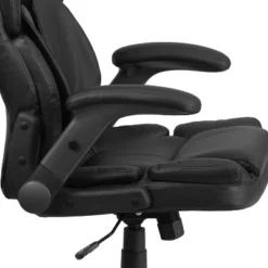 Flash Furniture Hansel Extreme Comfort High Back Black LeatherSoft Executive Swivel Ergonomic Office Chair With Flip-Up Arms -Flash Furniture GUEST 4525617c 39b0 47d2 9072 989aef2d7348