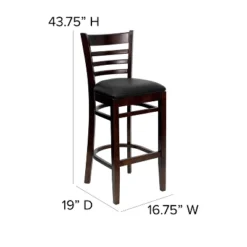 Flash Furniture Ladder Back Wooden Restaurant Barstool -Flash Furniture GUEST 47304029 13bc 4706 8cbe f96b8453da69