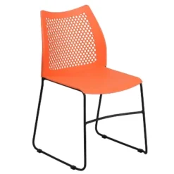 Flash Furniture HERCULES Series 661 Lb. Capacity Stack Chair With Air-Vent Back And Powder Coated Sled Base -Flash Furniture GUEST 4777b45f 399c 4081 92c6 3ffaf8e625f9